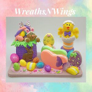 Gingerbread Easter Basket, Fake bake, Easter Bunny, Photo Prop, Easter